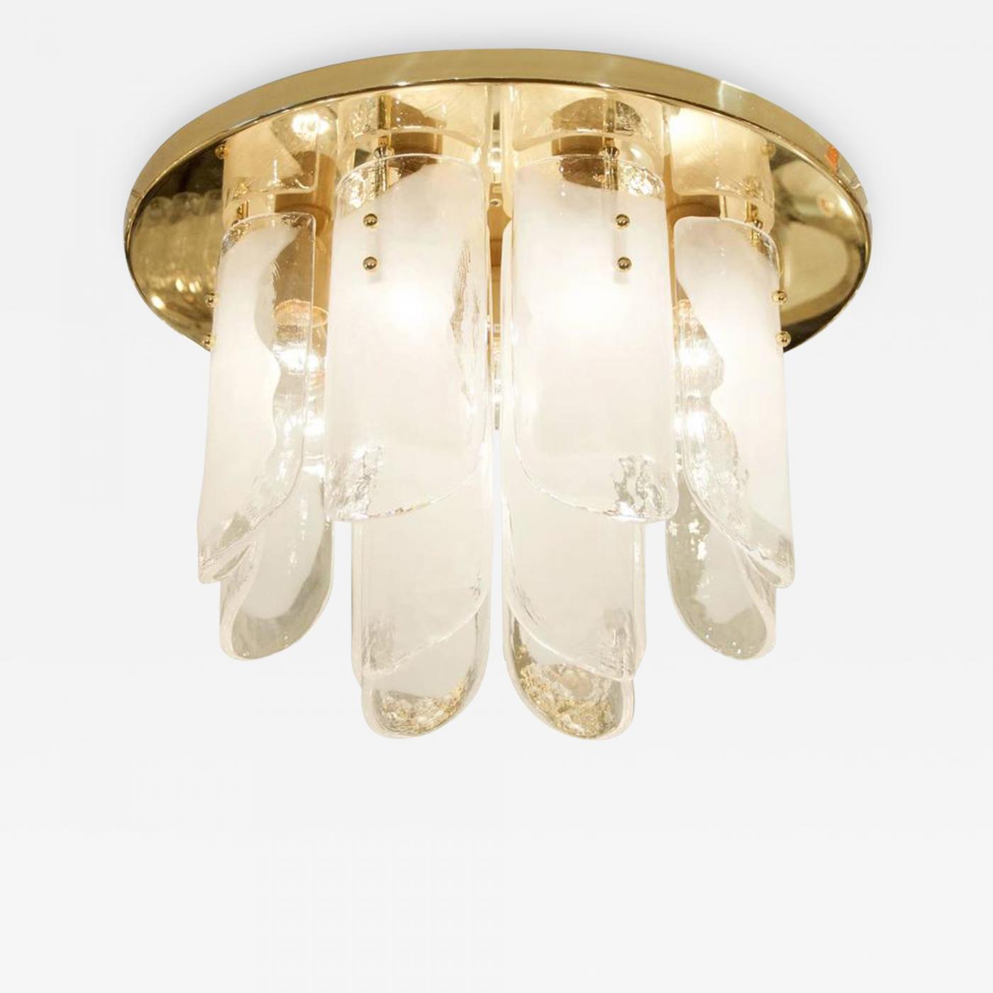 J.T. Kalmar – Kalmar Lighting - Large Organic Glass Kalmar Flush Mount ...