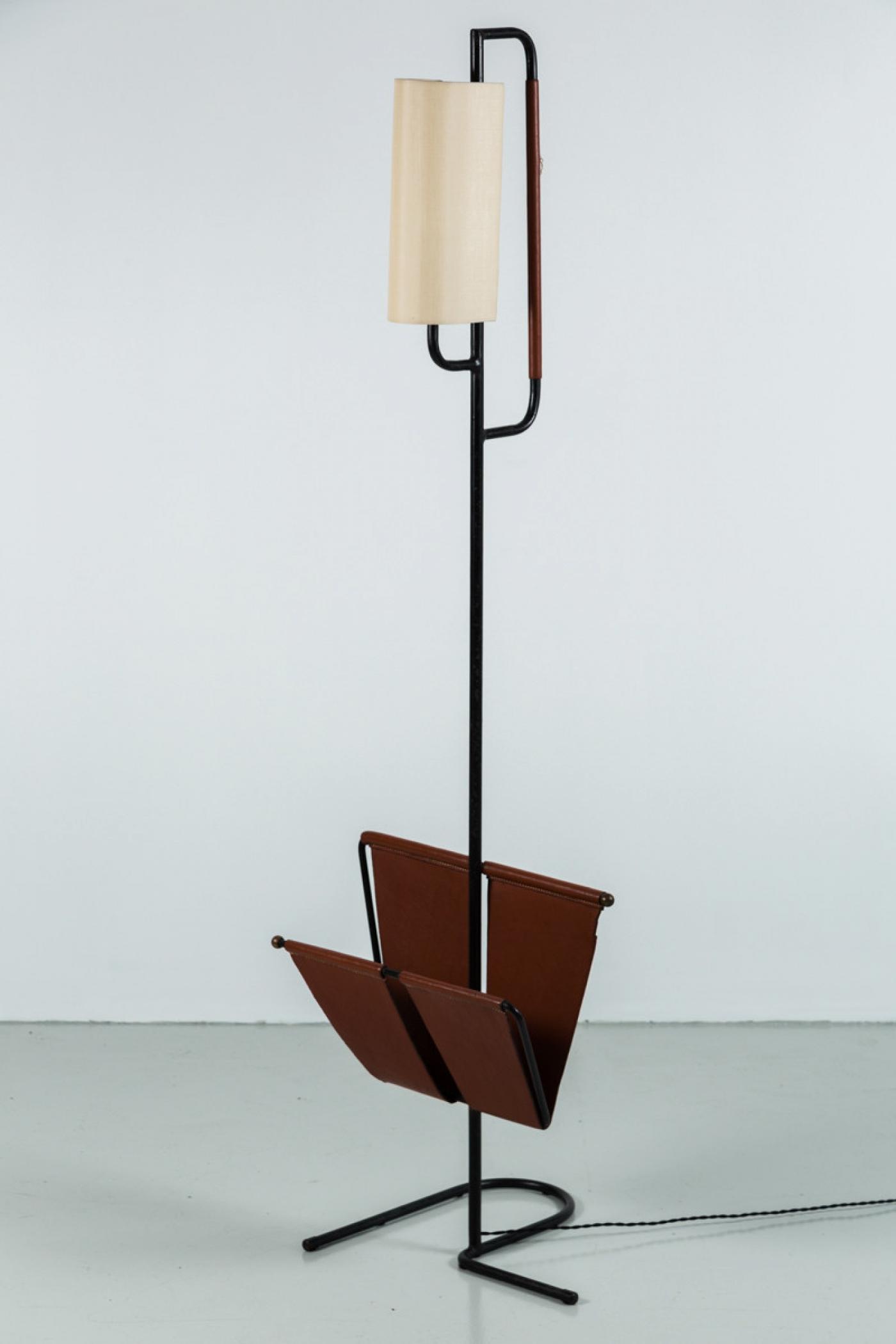 Jacques Floor Lamp with Magazine Rack by Jacques