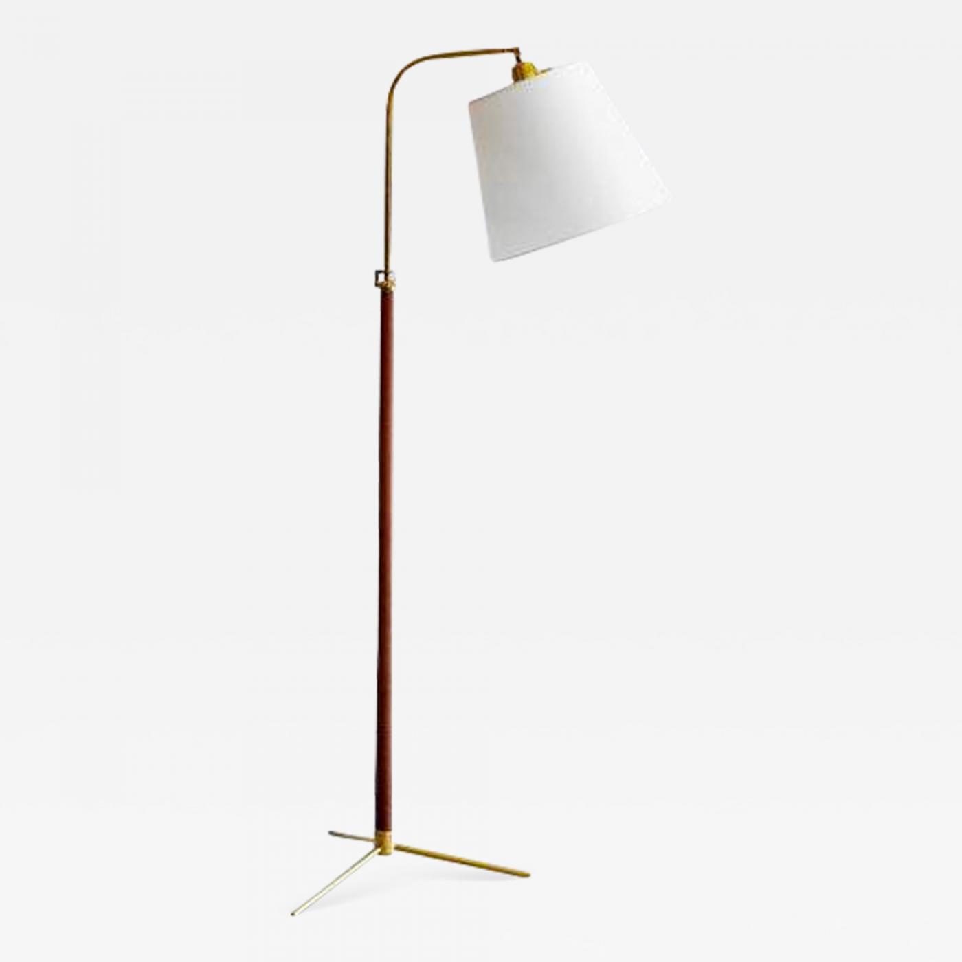 Jacques Adnet - LEATHER FLOOR LAMP IN 