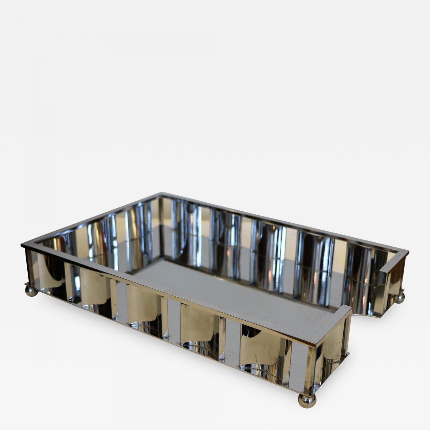 Modernist Letter Tray By Jacques Adnet Art Deco France Circa 1930