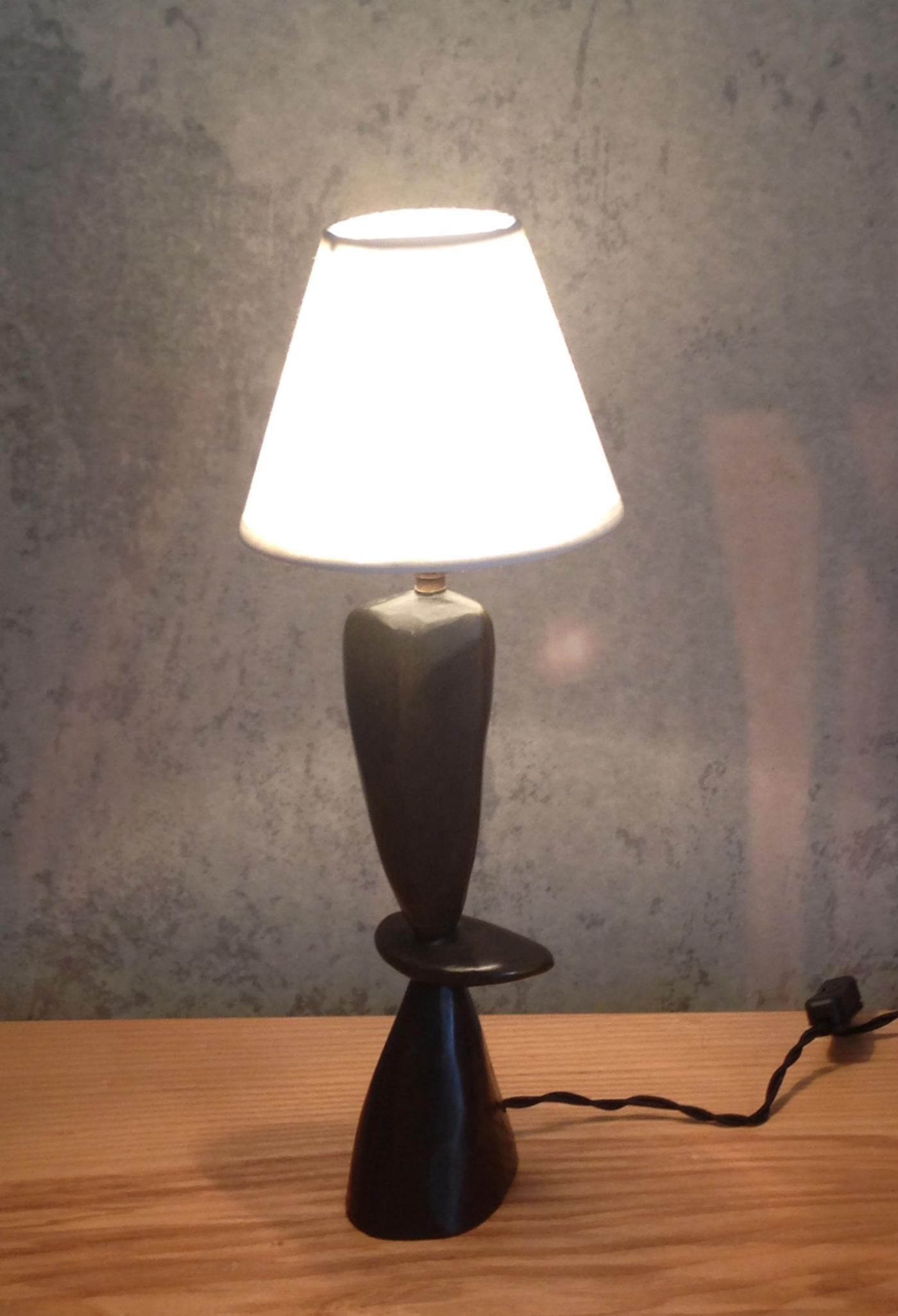 Jacques Jarrige Small Bronze Table Lamps by Jacques Jarrige