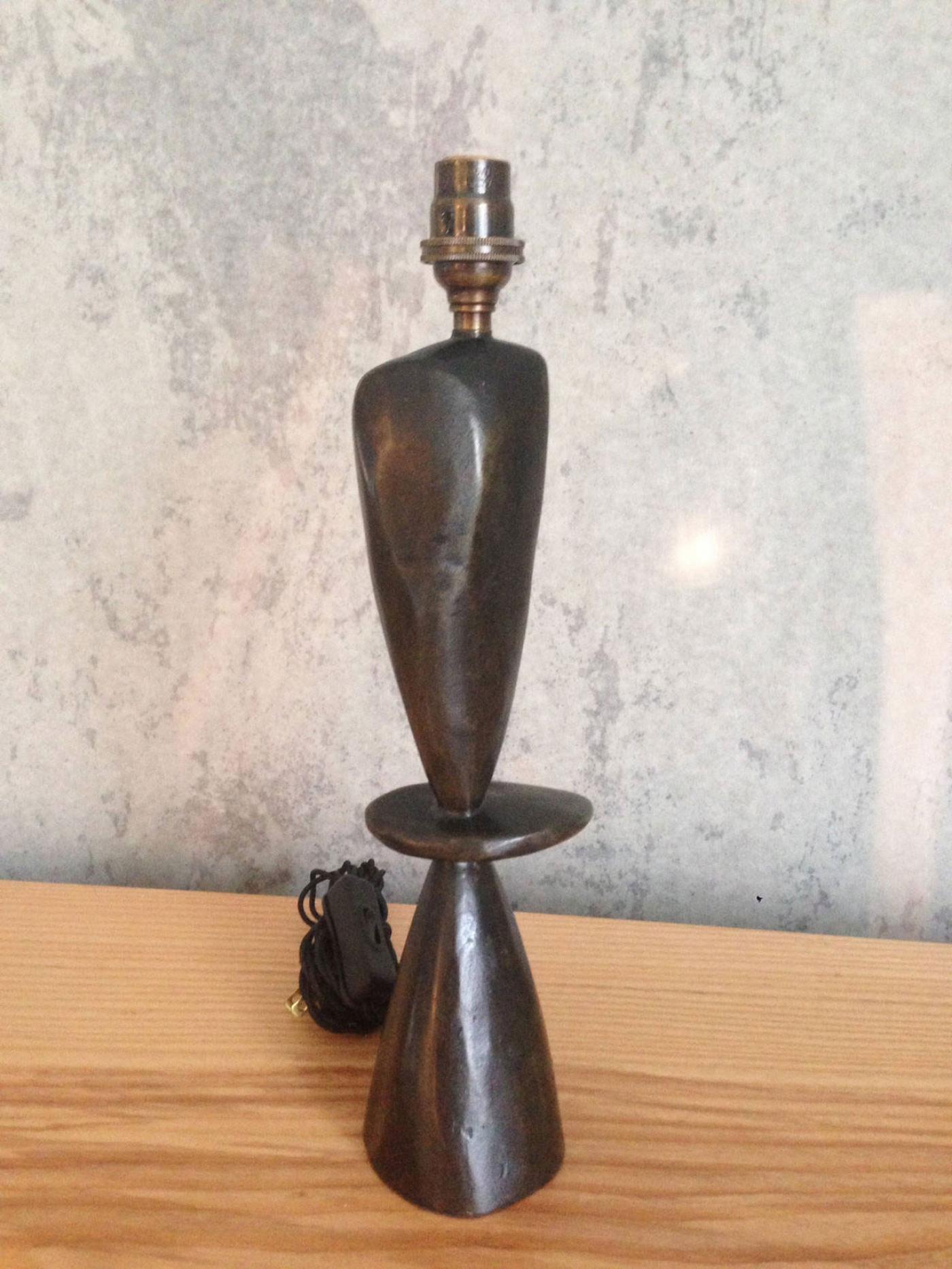 Jacques Jarrige Small Bronze Table Lamps by Jacques Jarrige