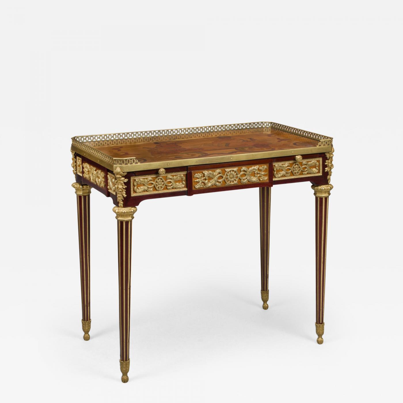 Jean Henri Riesener A Louis Xvi Style Marquetry Writing Table