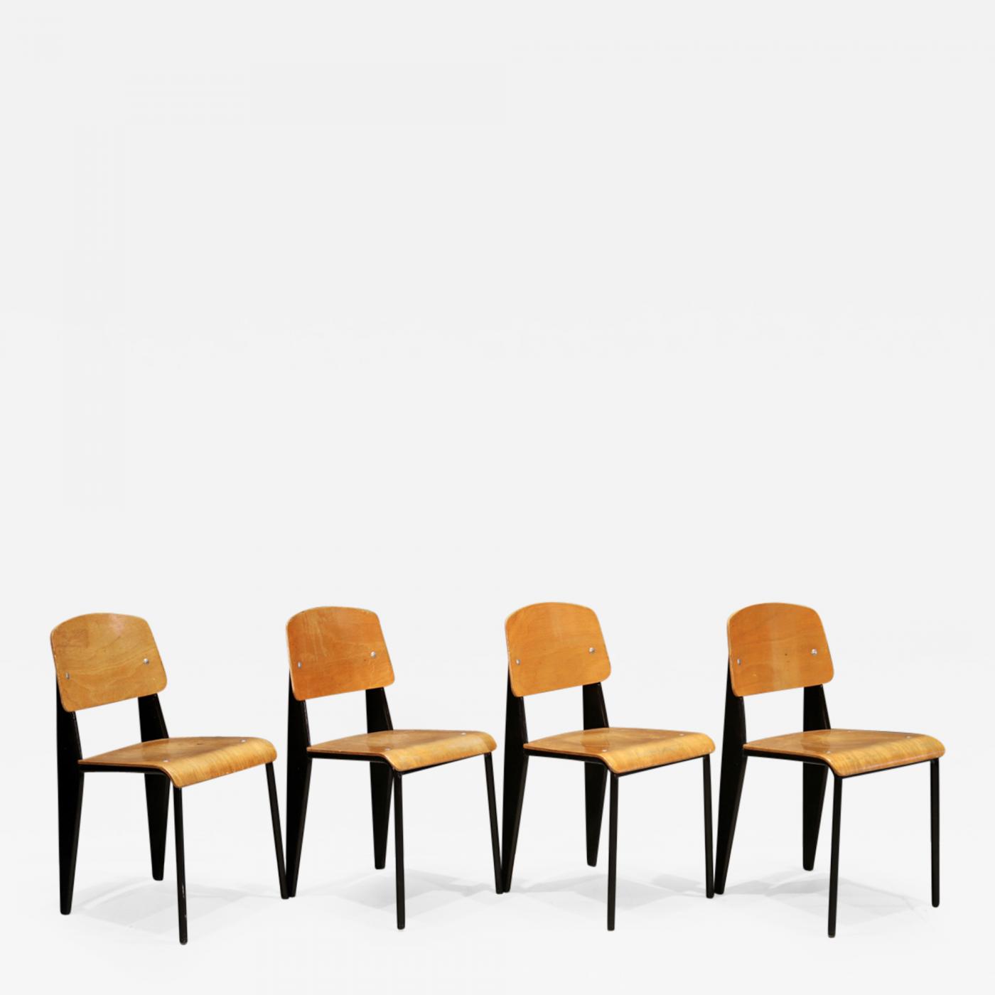 Jean Prouv Set Of Four Jean Prouv Standard Chairs