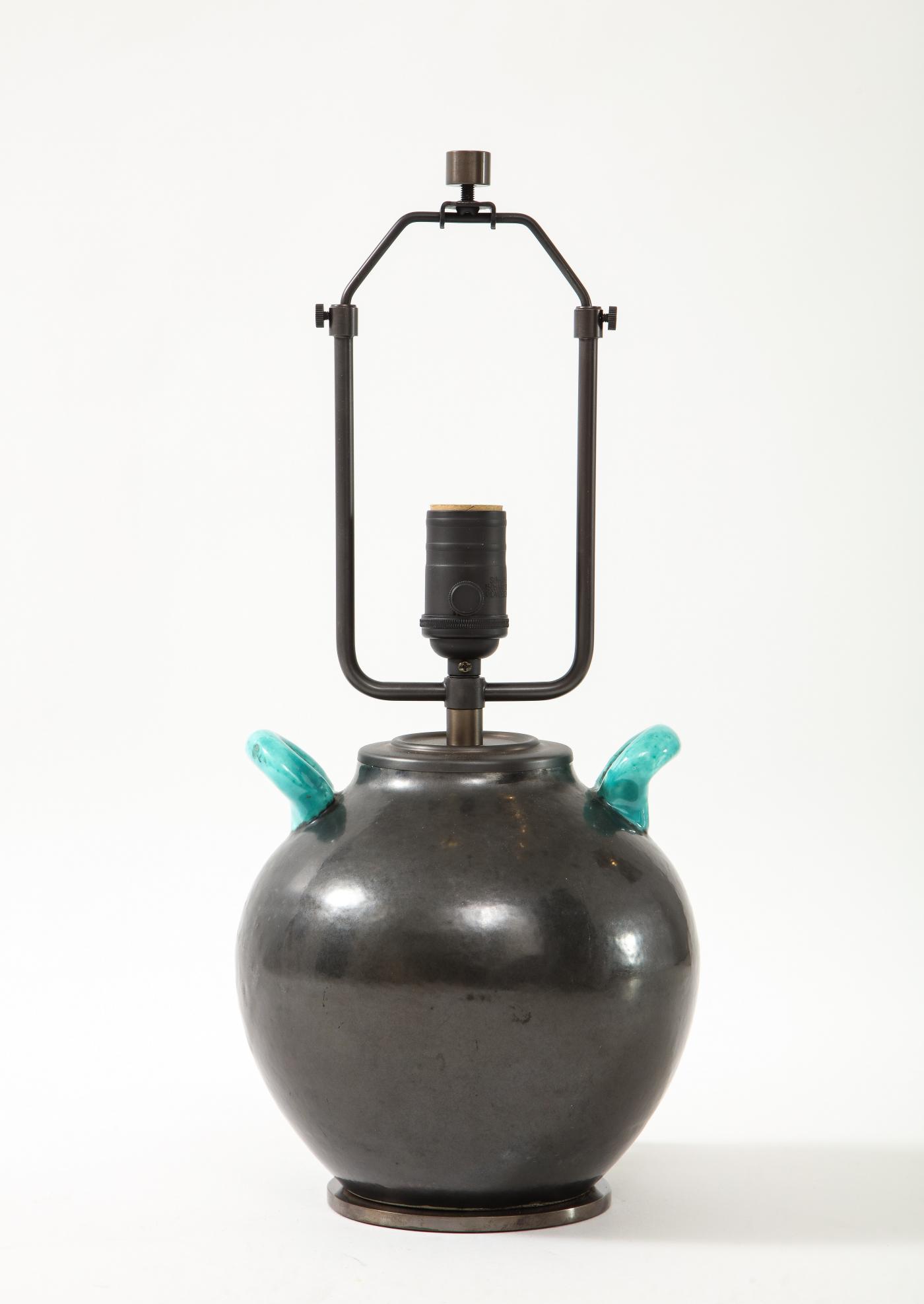 Jerome Massier Ceramic Table Lamp by Jerome Massier, Vallauris