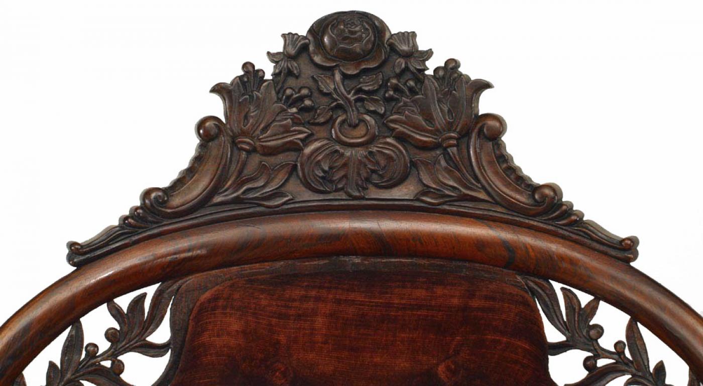 John Henry Belter - Victorian Rosewood Berga Arm Chair