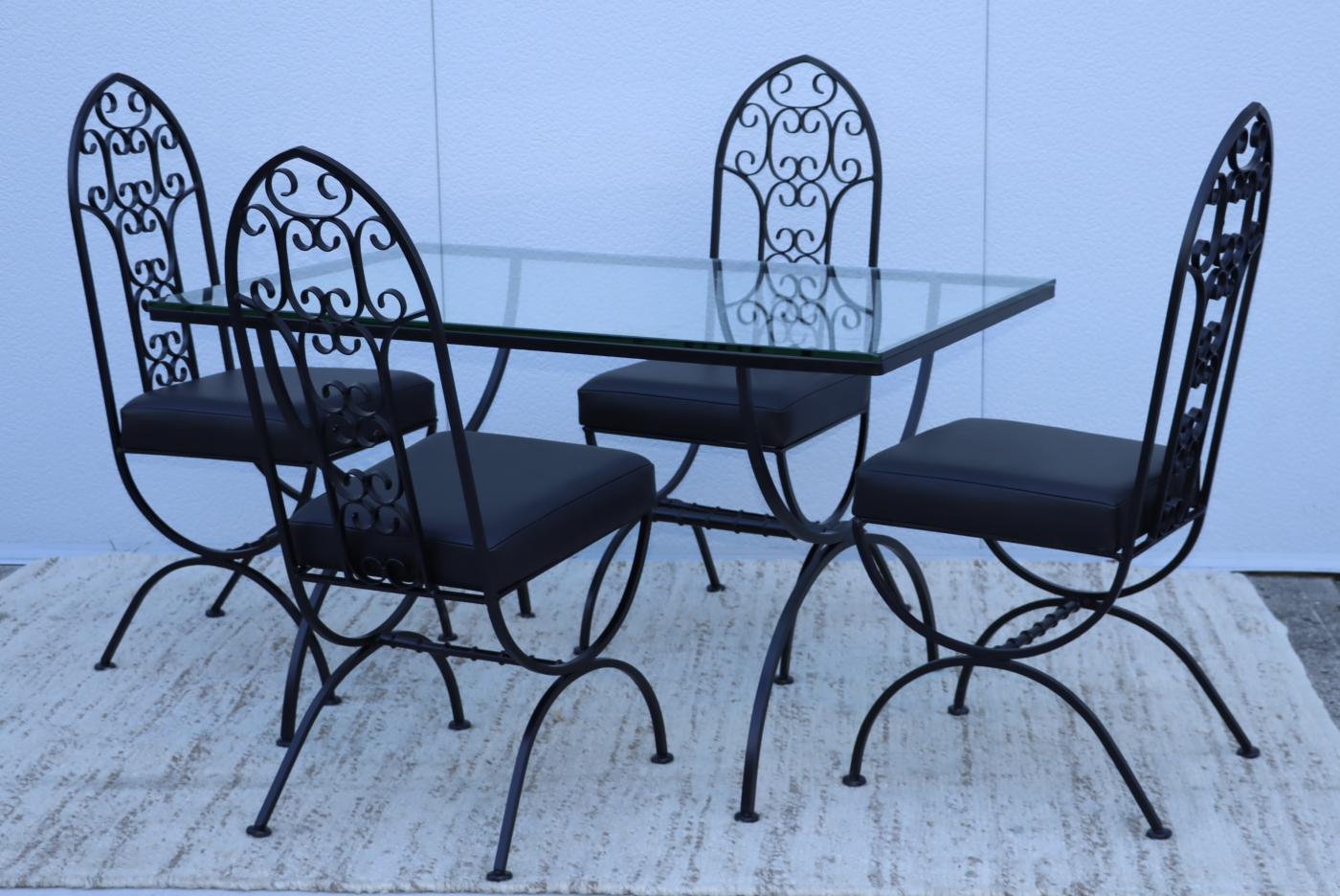 John Salterini 1950's John Salterini Wrought Iron Dining Set