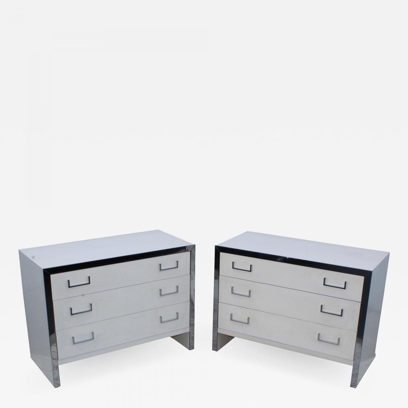 John Stuart John Stuart Chrome And Lacquer Dressers