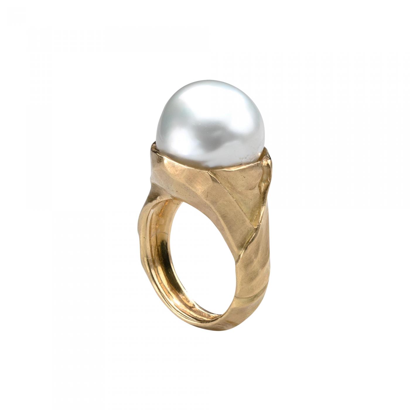 Julius Cohen - Julius Cohen Gold Ring with Pearl