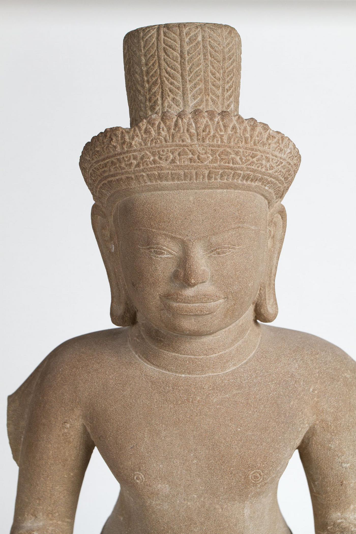 KHMER STONE STATUE ARDHANARISHVARA