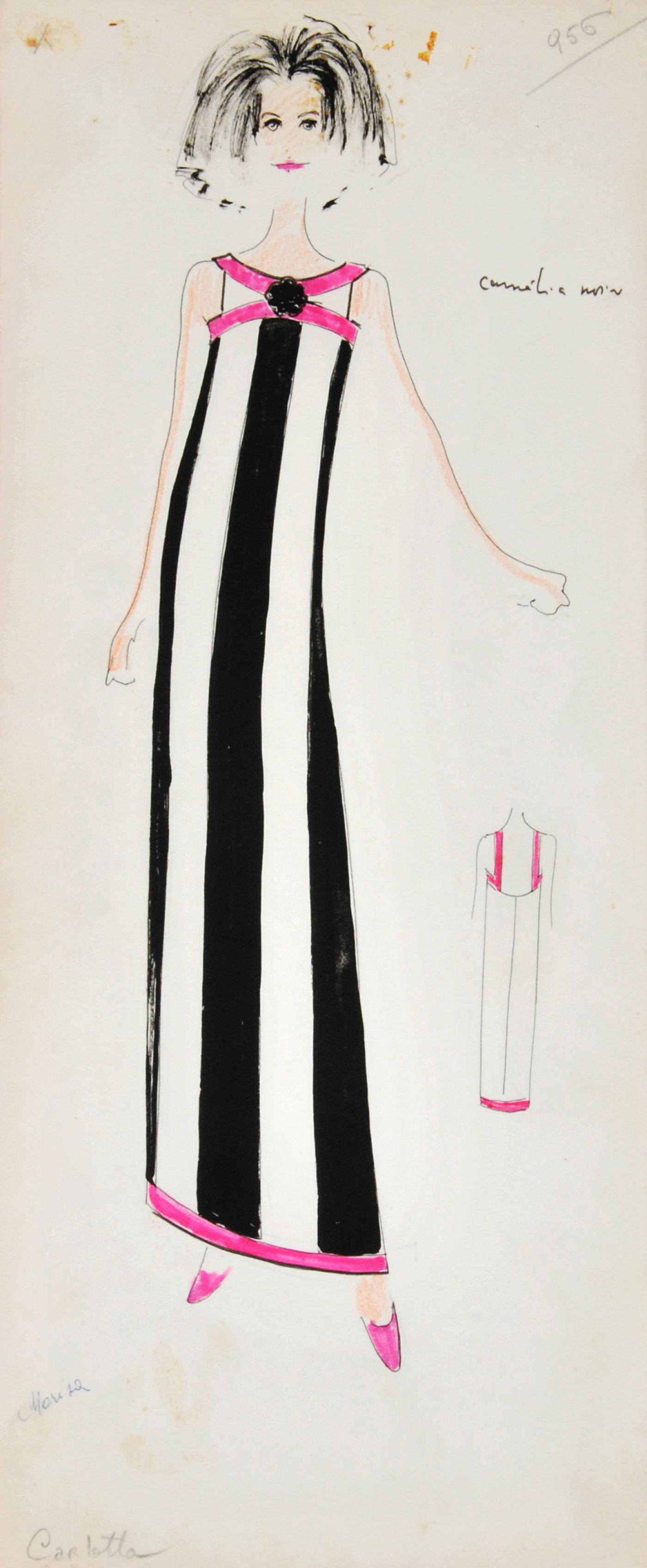 Sold at Auction: Karl Lagerfeld, Karl Lagerfeld Fashion Drawing