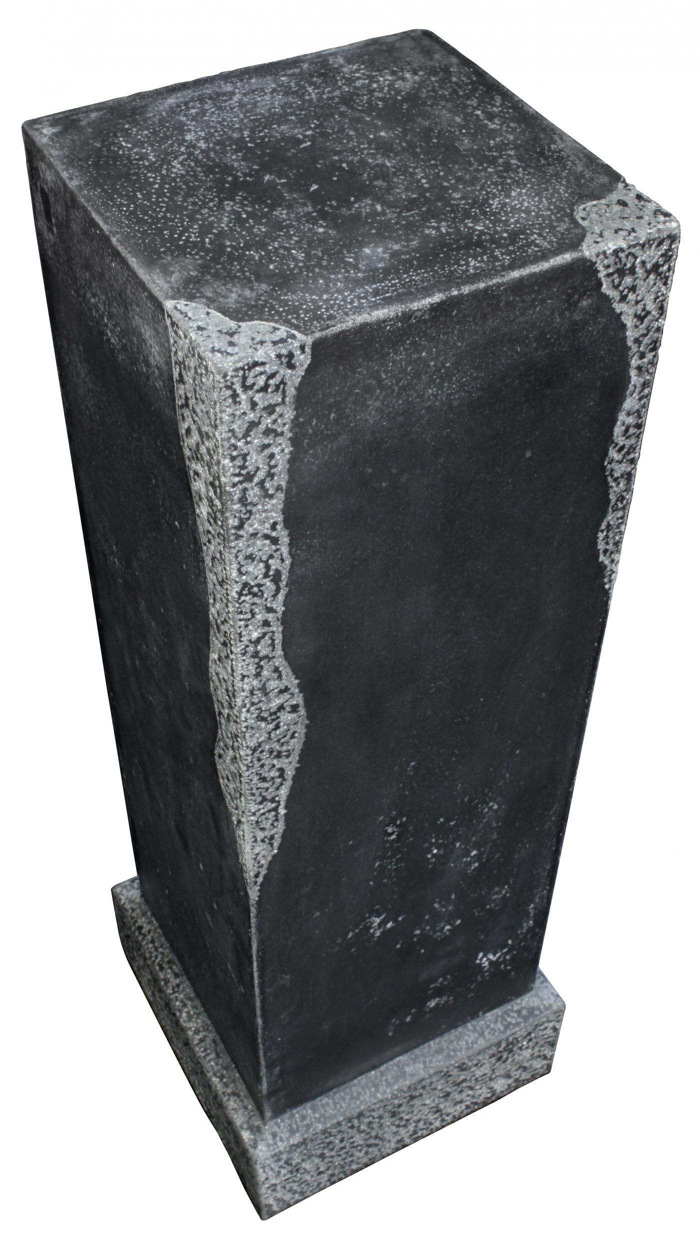 Karl Springer - Pedestal in Black / Gray Lavastone by Karl Springer
