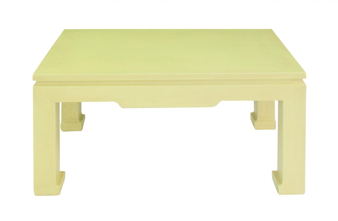 Karl Springer - "Ming Coffee Table" in Yellow Python by Karl Springer