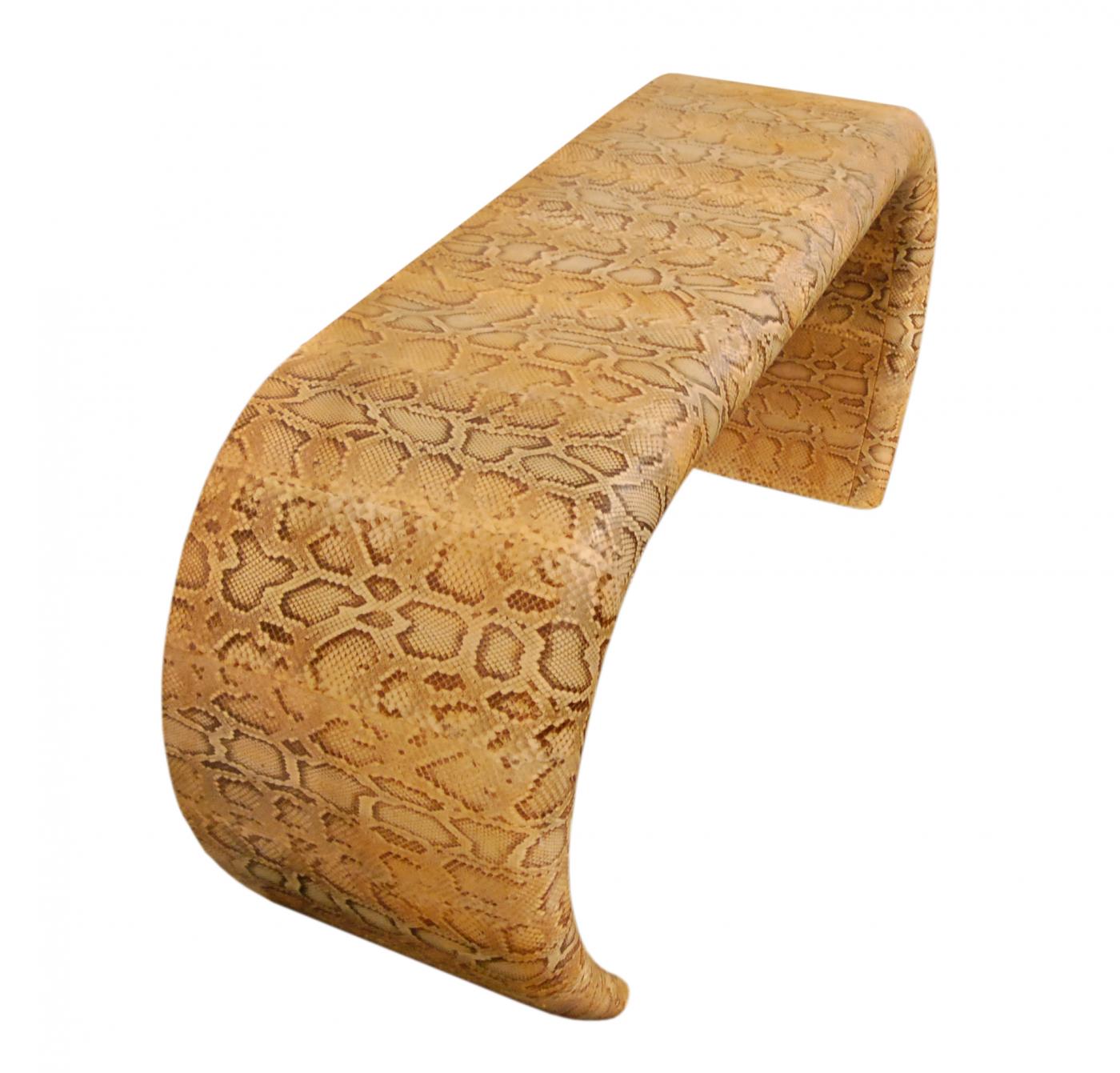 Karl Springer - Exceptional Console Table Covered in Python 1970s