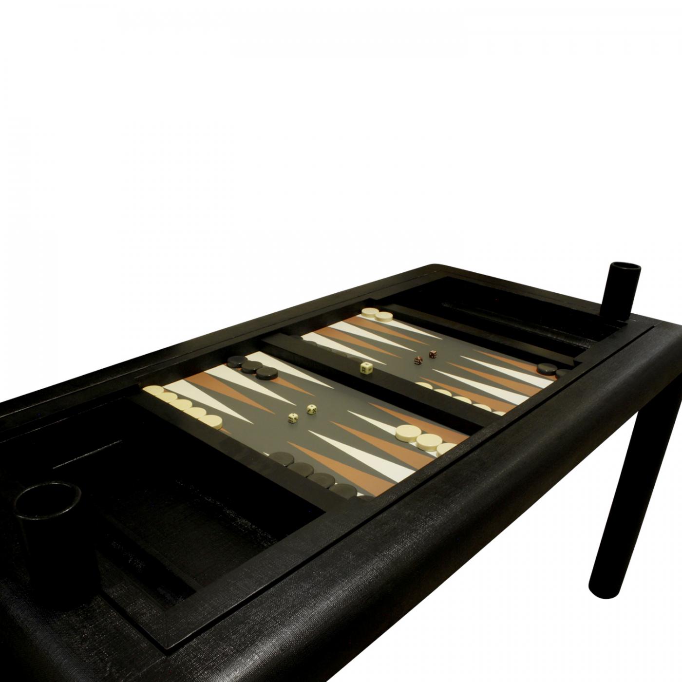 Karl Springer Karl Springer Rotating Backgammon Game Table 1970s