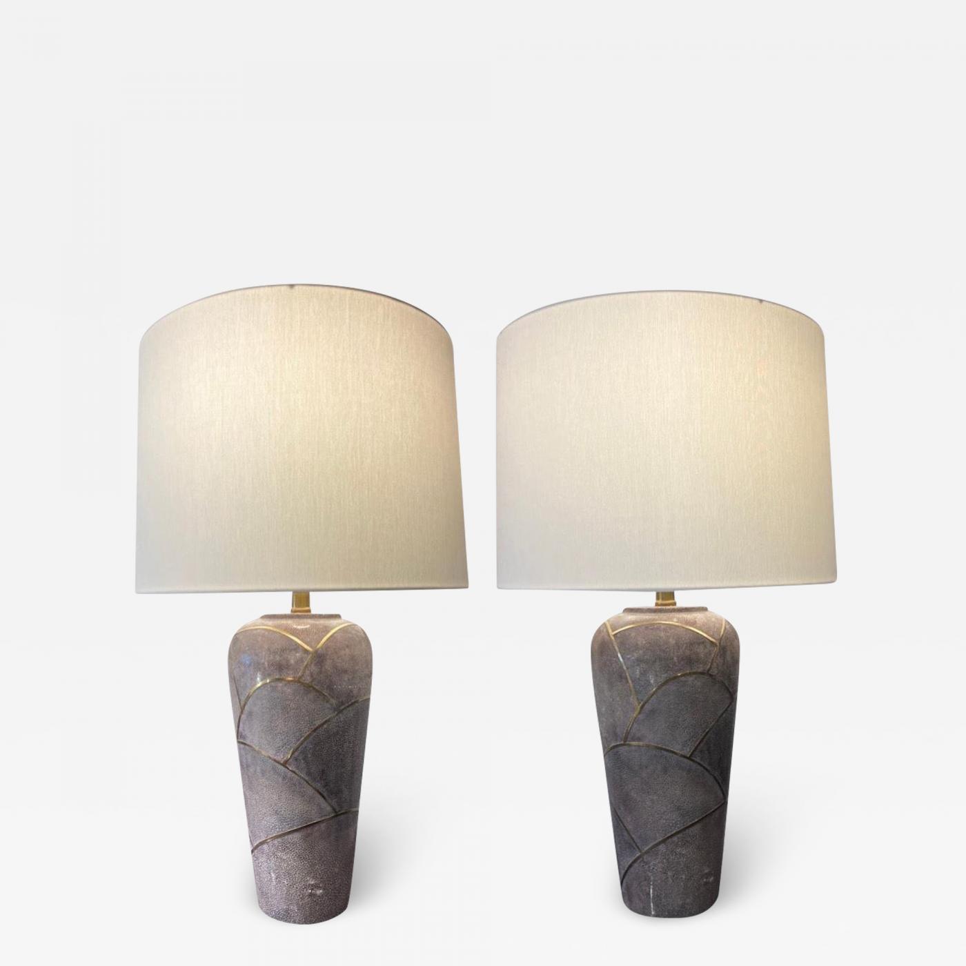 Pair of Shagreen Lamps Pair of Shagreen Lamps