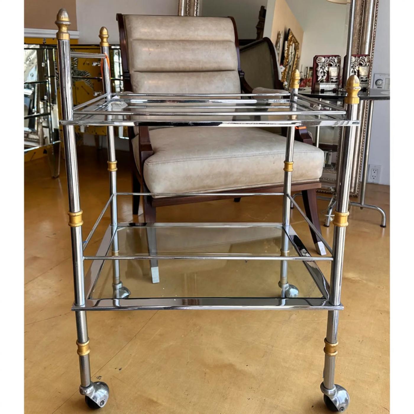 Karl Springer - Rare Karl Springer Mid Century Modern Chrome & Brass ...