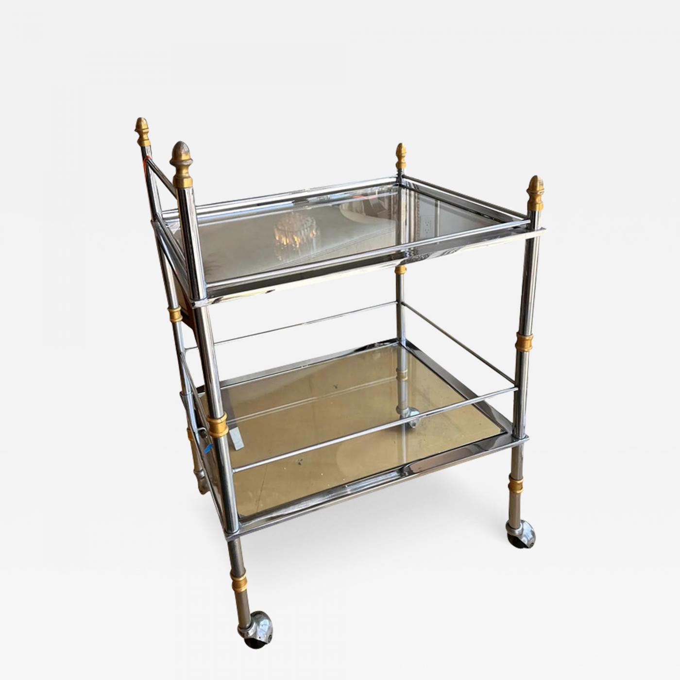 Karl Springer - Rare Karl Springer Mid Century Modern Chrome & Brass ...