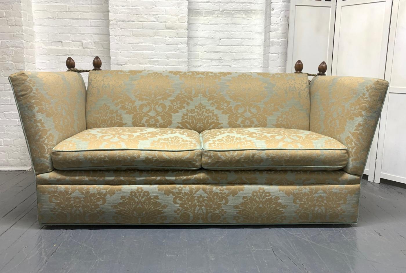 English Knole Sofa with Custom Upholstery