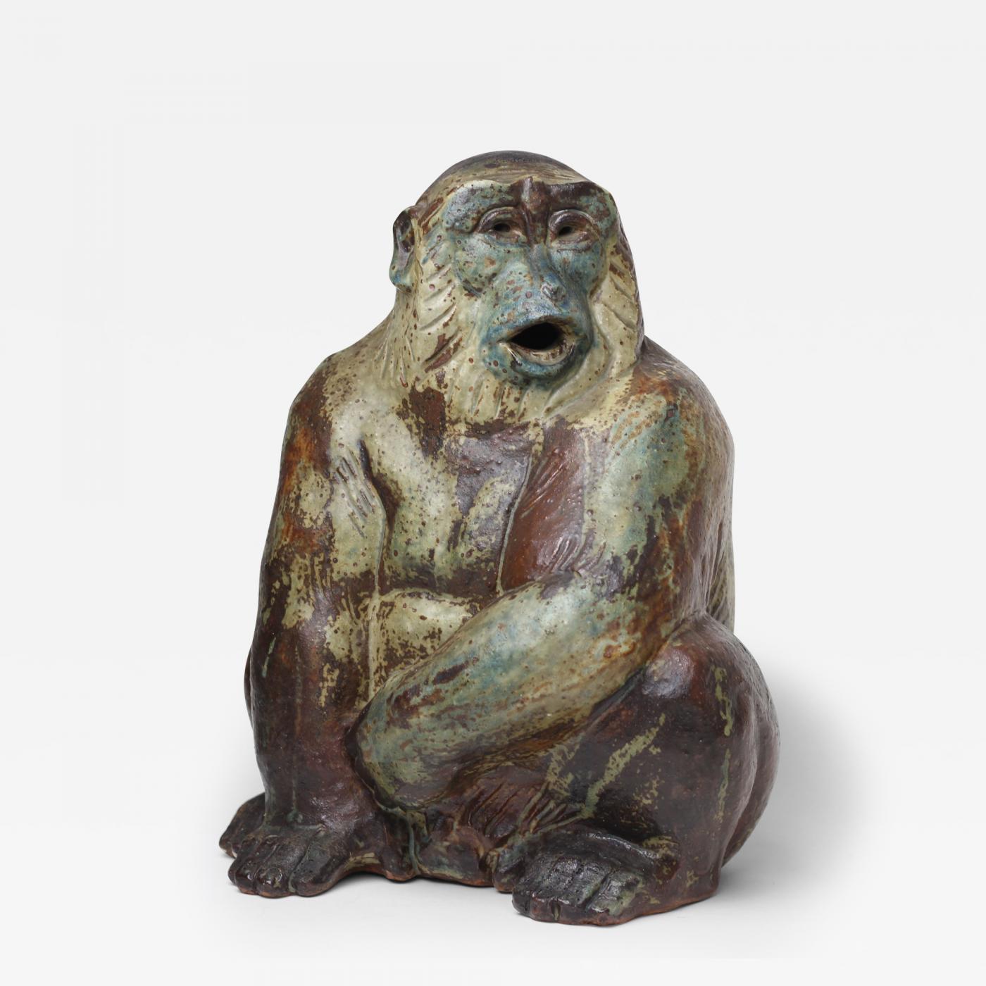 Royal Copenhagen Stoneware Gorilla Figurine No 20187