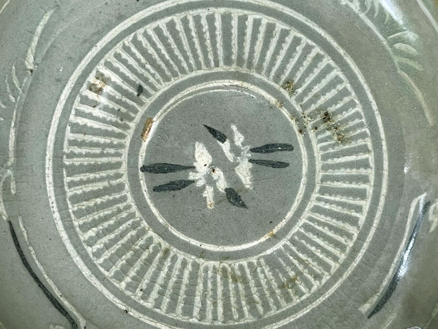 Korean Celadon Inlay Plate Goryeo Period