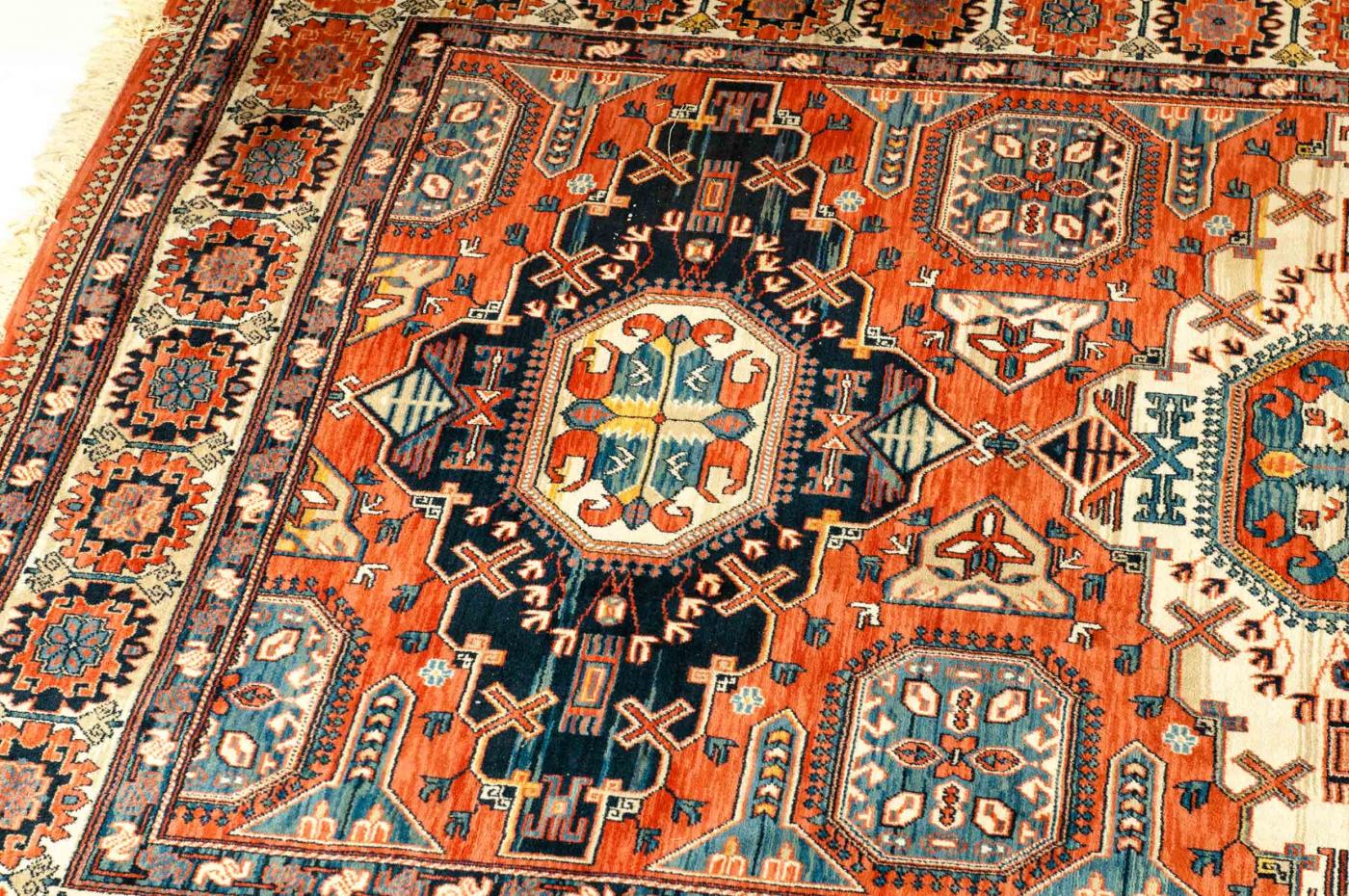 Large Belgium Hand Knotted Wool Area Rug