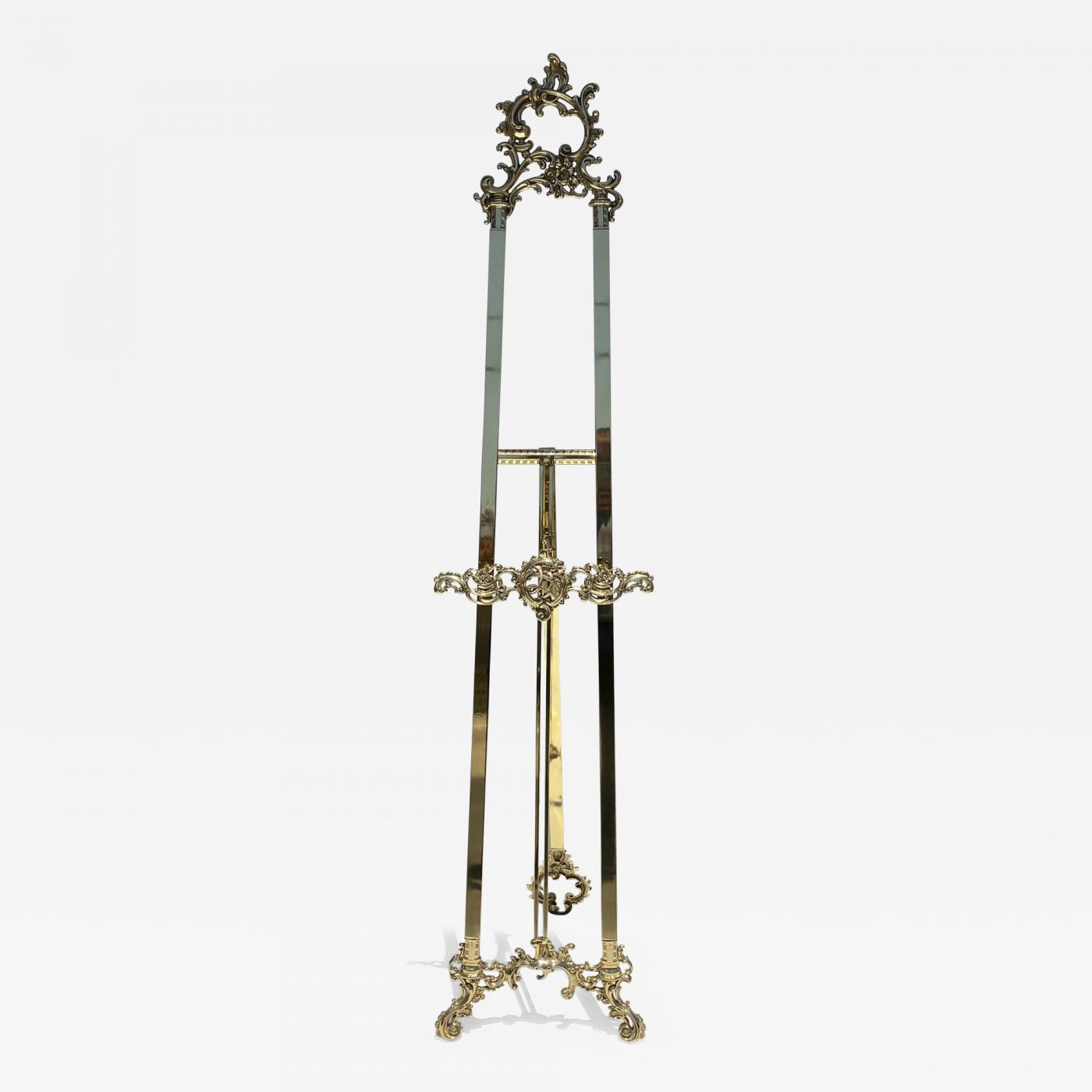 Floor Easel - Ornate Brass 55 or 71 Tall, Floor Easels