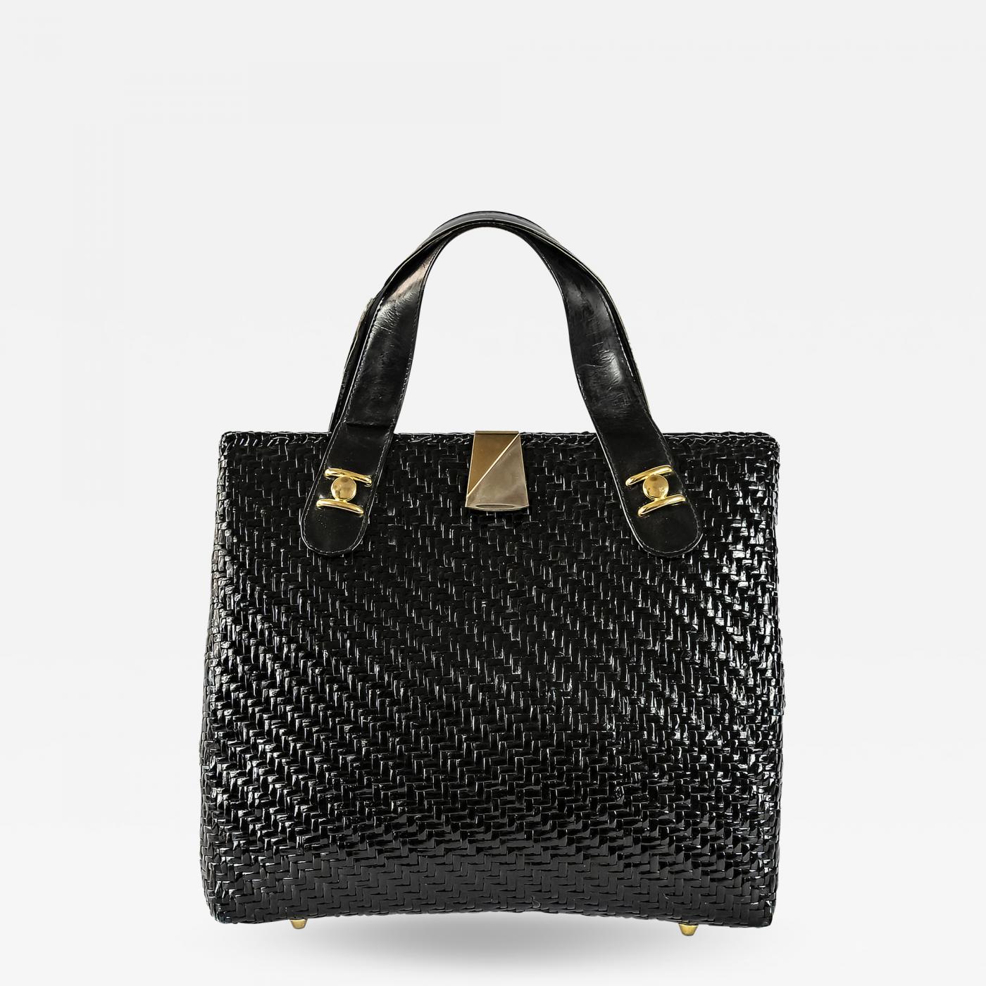Large Vintage Chaps Brand Black and Brown Leather Tote Style Handbag P –  Shop Cool Vintage Decor