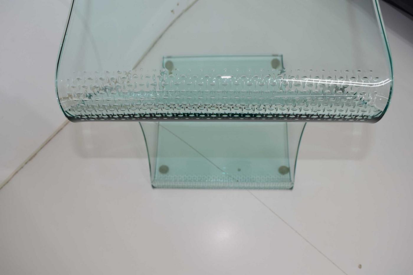 Laurel Fife L. Fife Signed Glass Side Table