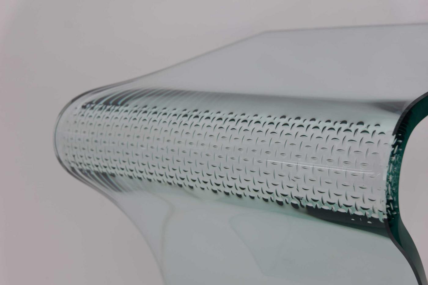 Laurel Fife L. Fife Signed Glass Side Table