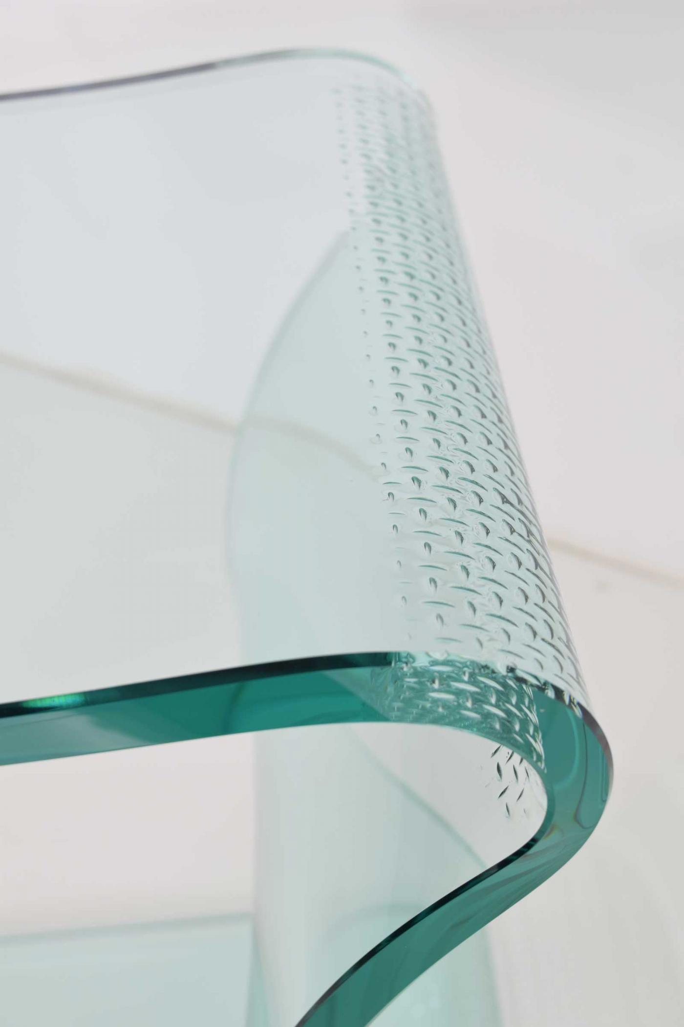 Laurel Fife L. Fife Signed Glass Side Table