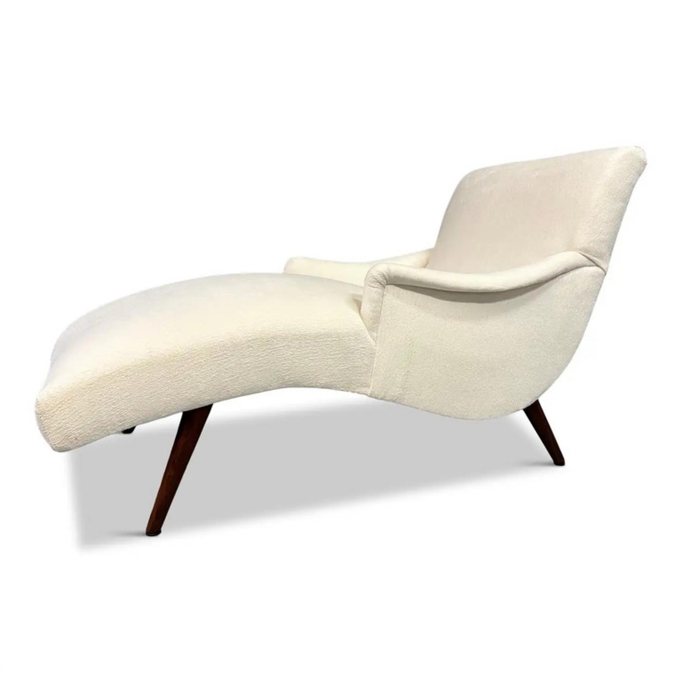 Lawrence Peabody MidCentury Modern Chaise Lounge Chair by Lawrence