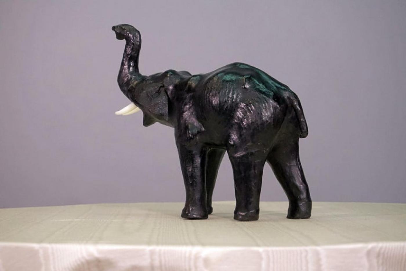 leather stuffed elephant