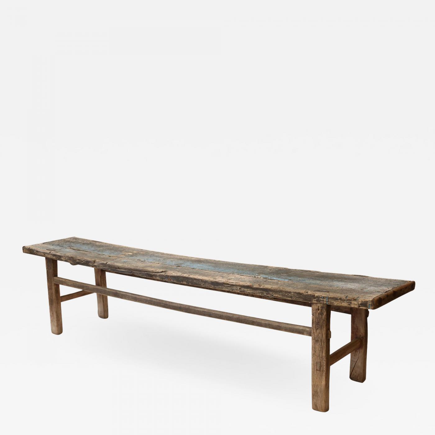 Long Chinese Elm Bench