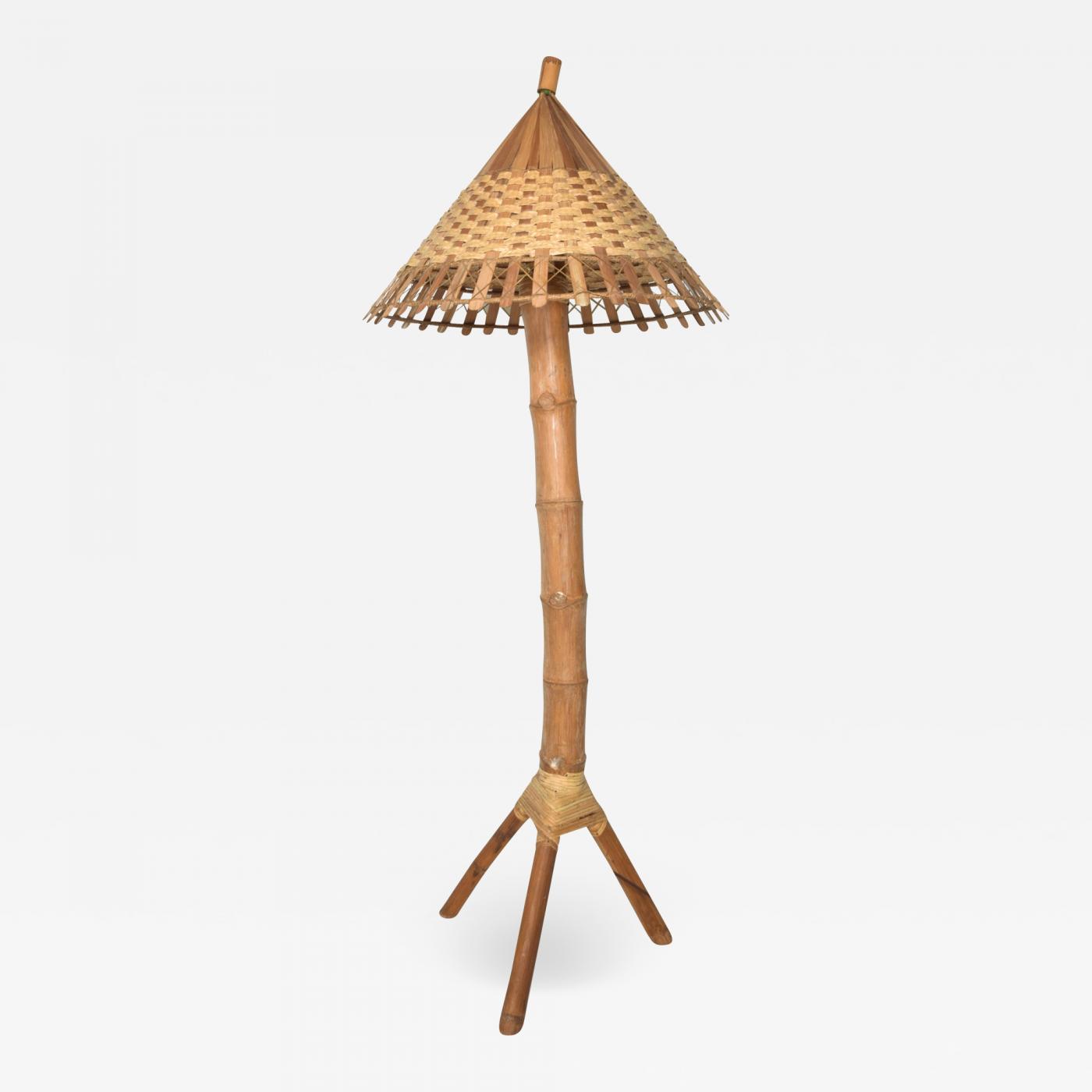 bamboo tripod floor lamp