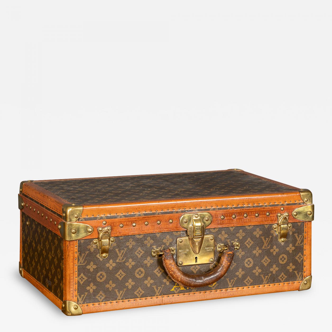 Vintage French Louis Vuitton Suitcase in Monogram Canvas c.1970