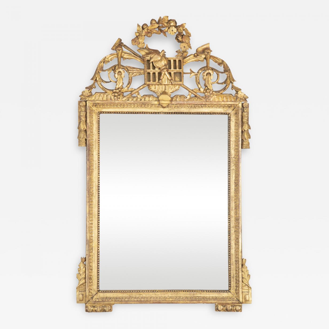 Louis XVI French Gilded Marriage or Bride's Mirror Louis XVI French Gilded Marriage or Bride's Mirror