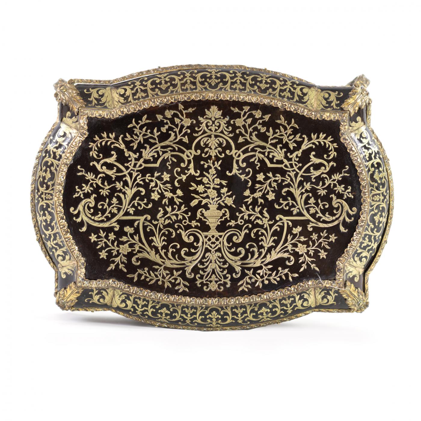 Luxurious Ebony Boulle Box With Ormolu Mounts, French 19th Century.