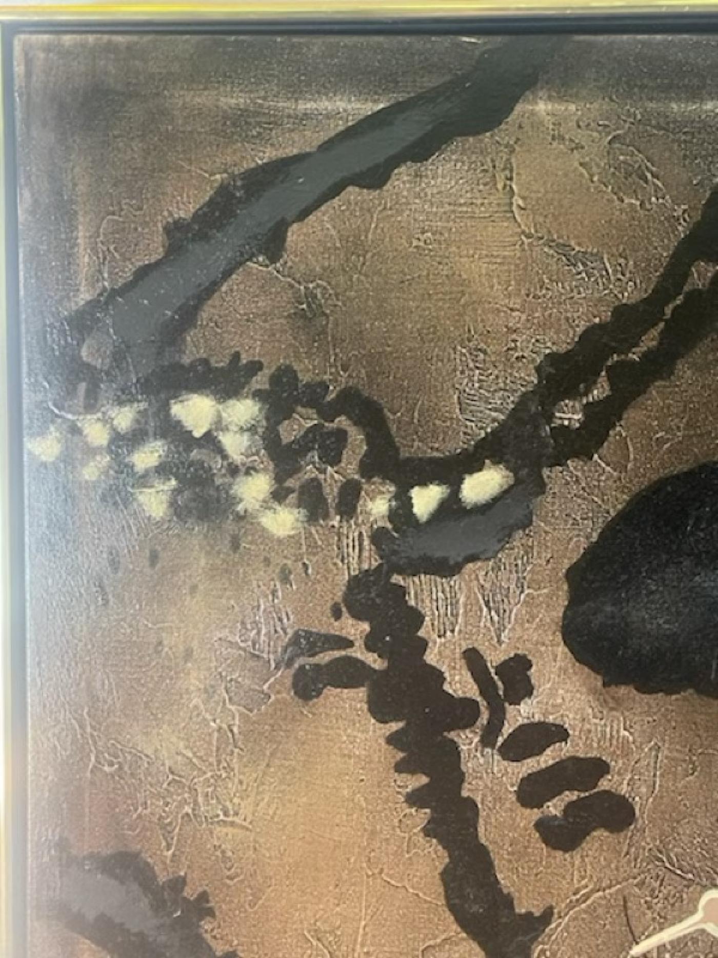 MID CENTURY MODERN ANIMAL CAVE PAINTING BY RAZELLE