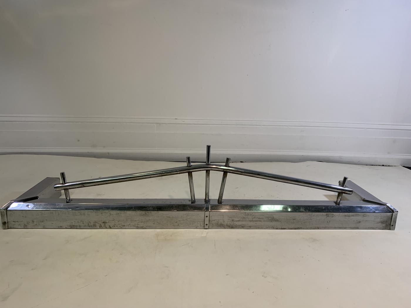 MODERNIST ART DECO CHROME FIRE FENDER