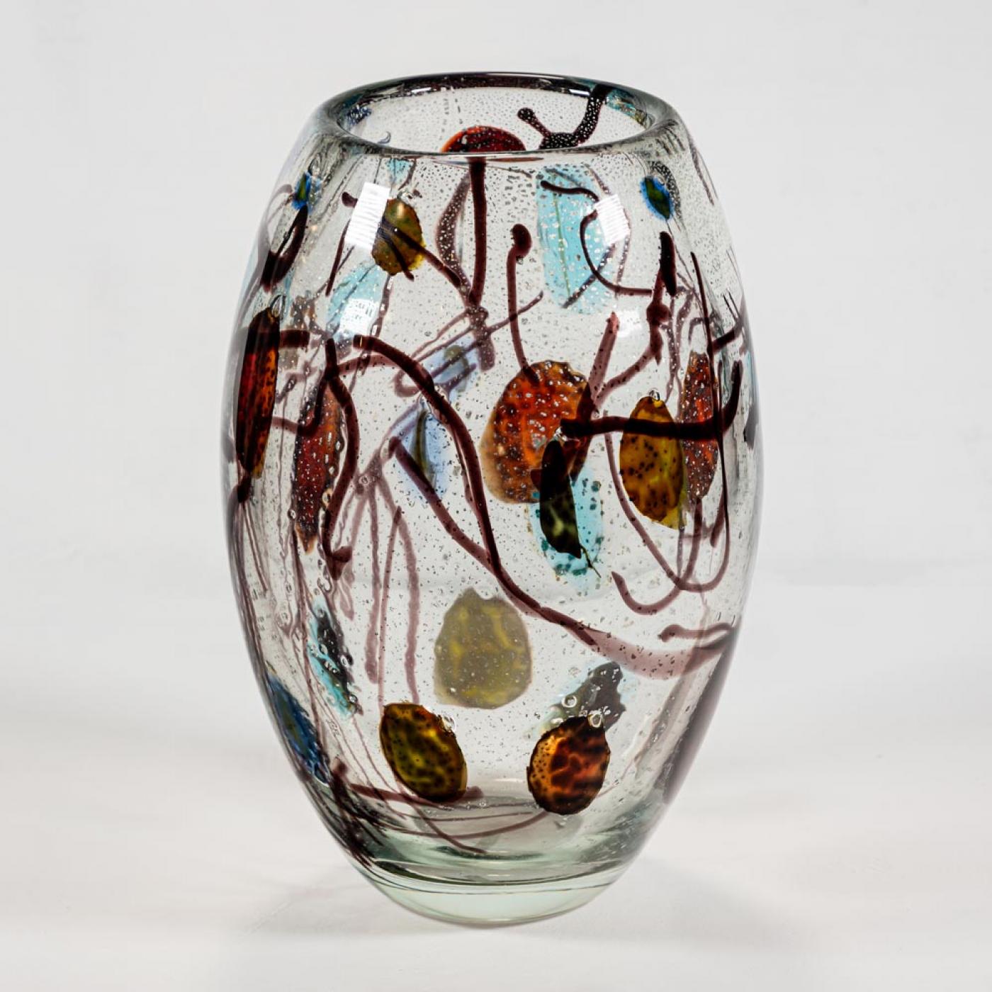 MURANO MULTI COLOUR BLOWN GLASS VASE