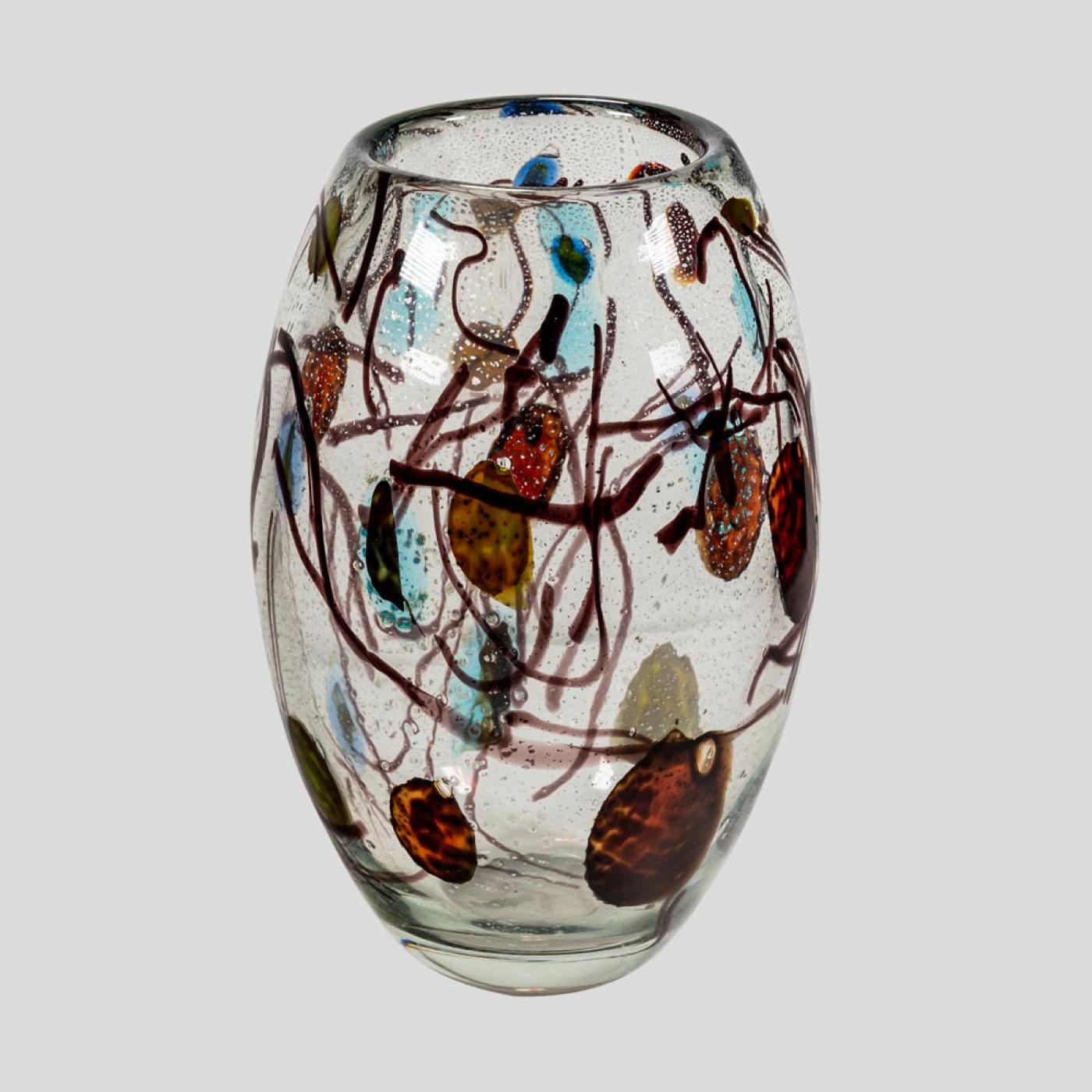 MURANO MULTI COLOUR BLOWN GLASS VASE