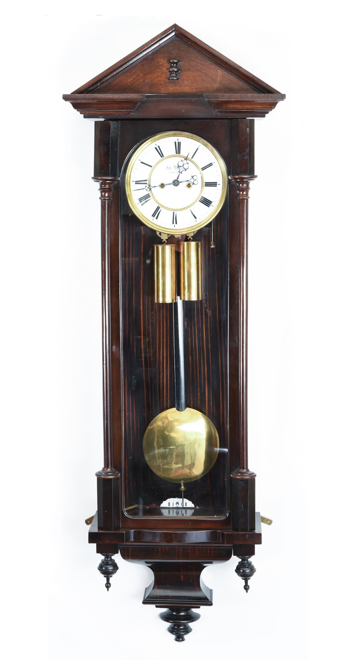 Mahogany Frame Vienna Regulator Wall Clock