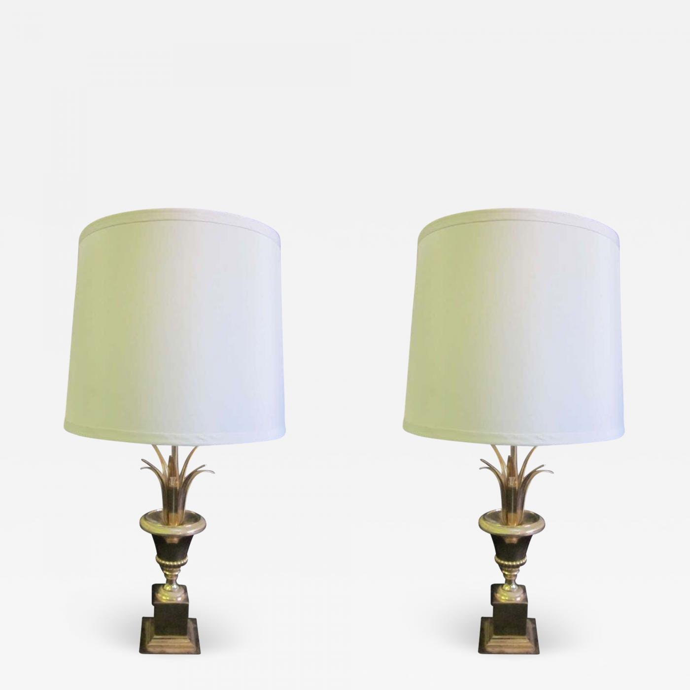 Pair of Neoclassical Lamps Attributed to Maison Charles Pair of Neoclassical Lamps Attributed to Maison Charles