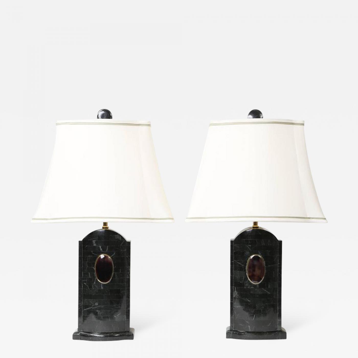 Maitland Smith Pair Of Tesated Stone Lamps Listings Furniture Lighting Table Lamps Maitland Smith