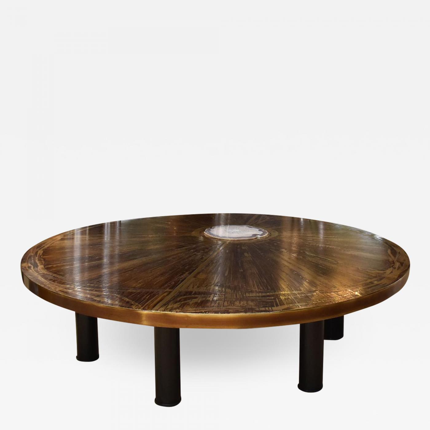 Marc D Haenens An Exceptional Design Coffee Table Sunburst By Marc D Haenens