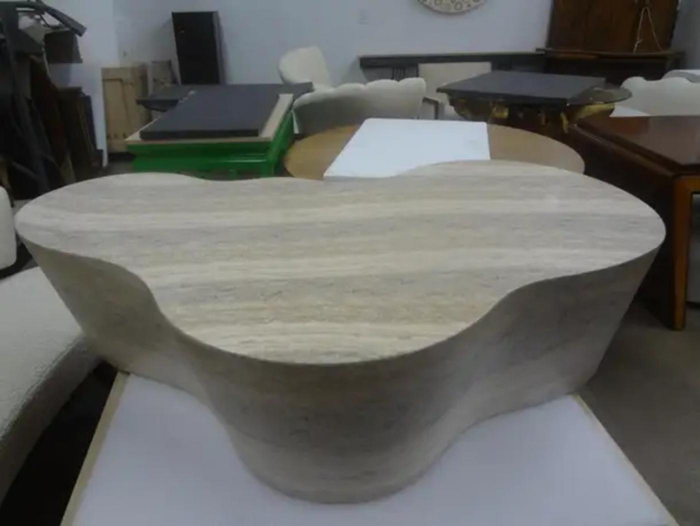 Italian Springer Mario Bellini - Italian Modern Karl Springer Style Travertine ...