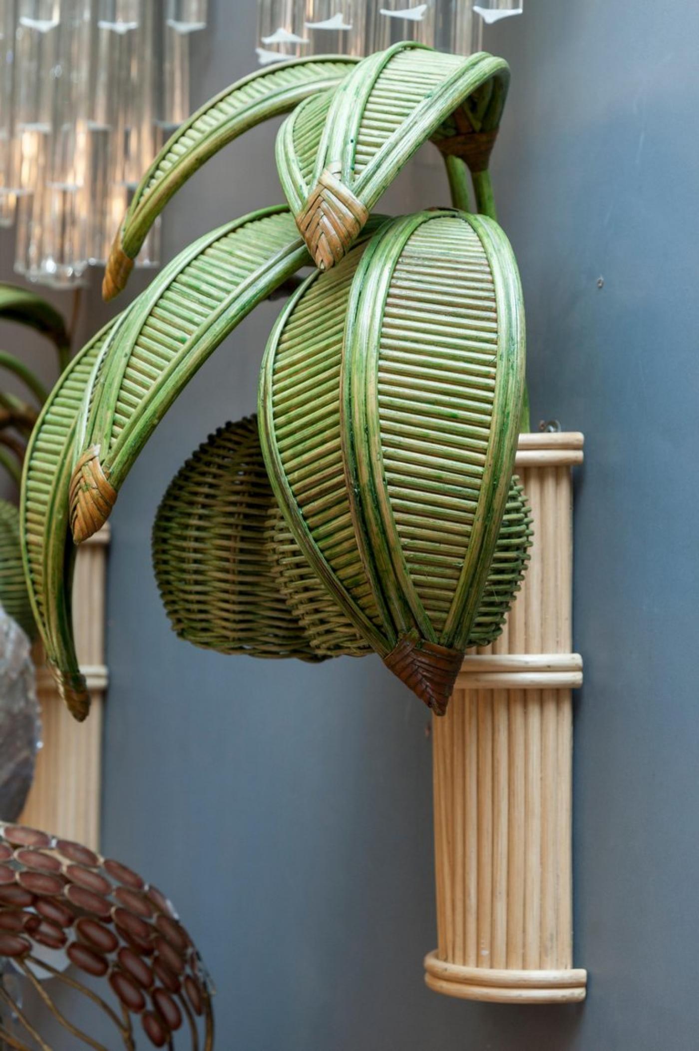 Mario Lopez Torres Pair of Coconut Trees Wall Sconces by Mario Lopez