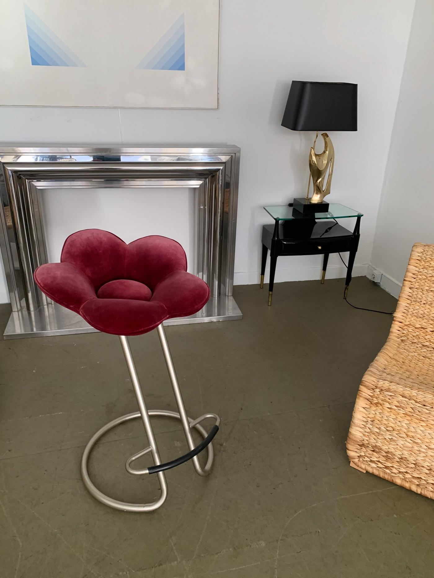 Masanori Umeda Set of 4 Soshun Flower Bar Stools by Masanori Umeda