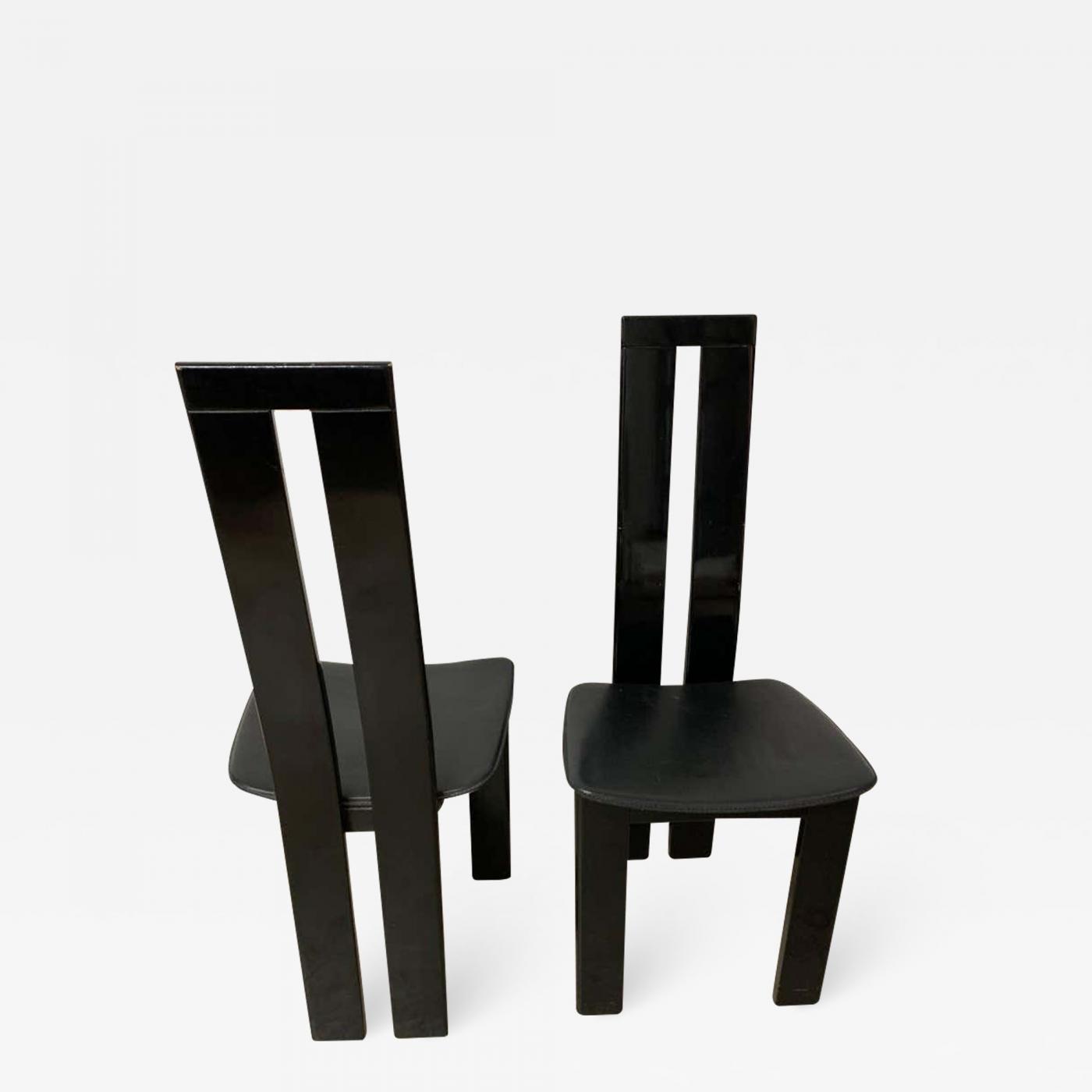 Massimo Vignelli Pair Of Italian Postmodern Chairs By Massimo Vignelli